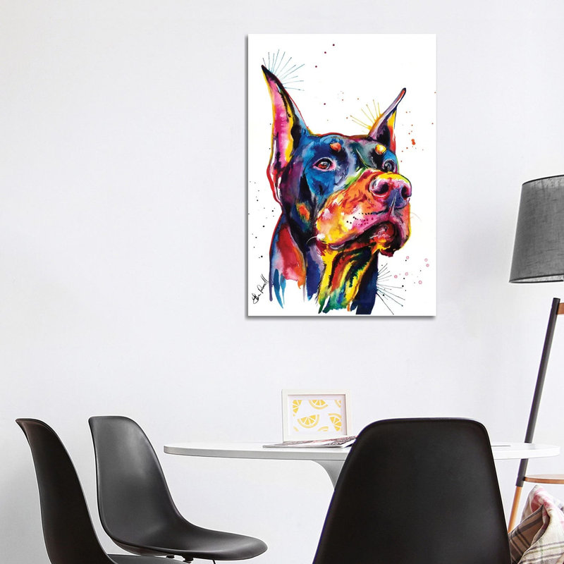 Doberman by Weekday Best - Wrapped Canvas Painting, 101.6 cm H x 66.04 cm W x 3.175 cm D