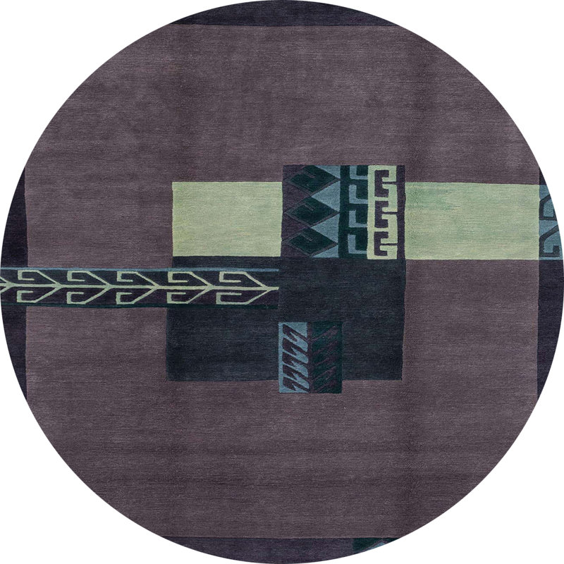 Abstract Indoor Rug, Round 8'
