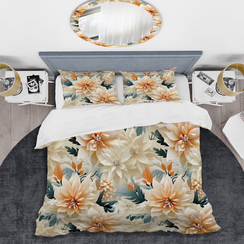 Ensemble de housse de couette bleu et beige à motif géométrique Fusion Elegance I