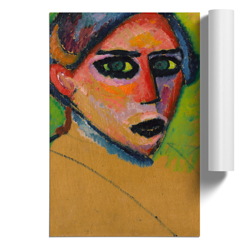 Portrait Of A Woman Vol.5 by Alexej Von Jawlensky - No Frame Painting, 59cm H x 42cm W x 0.1cm D