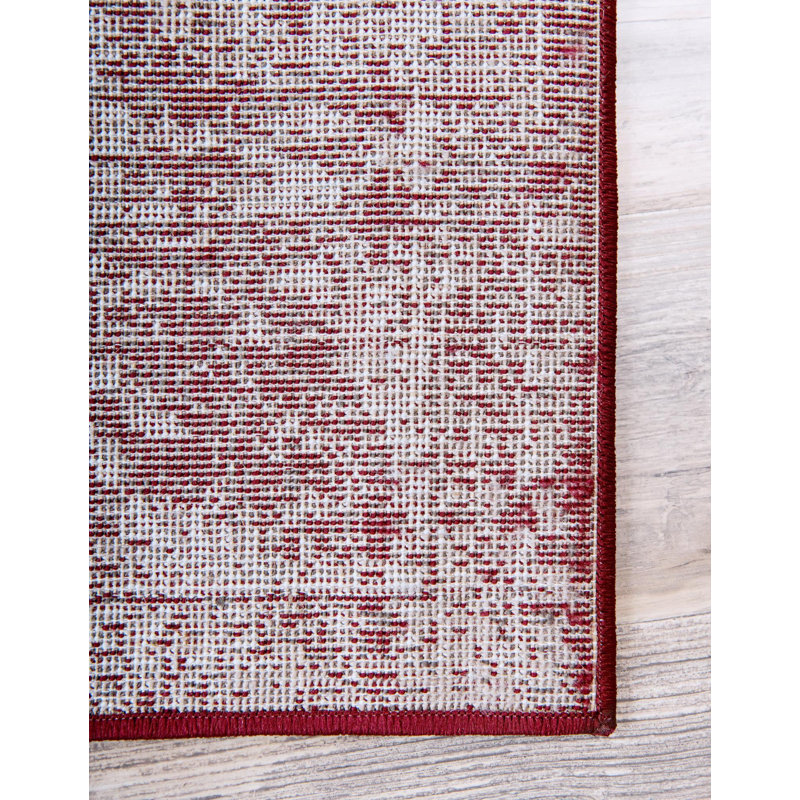 Tapis floral bourgogne Brandt, Carré 7 pi 10 po