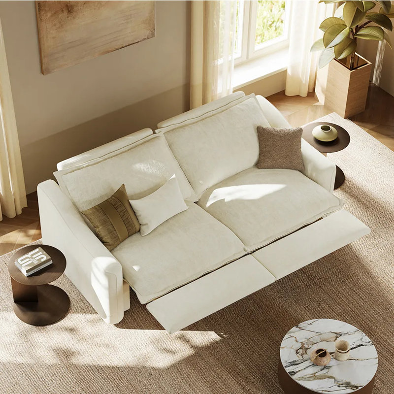 Ergopals Power Reclining Sofa, Beige, 36" H x 84" W x 37.5" D