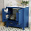 Meuble-lavabo de salle de bain avec lavabo simple, lavabo sous comptoir, armoire de rangement pour salle de bain, fermeture en douceur