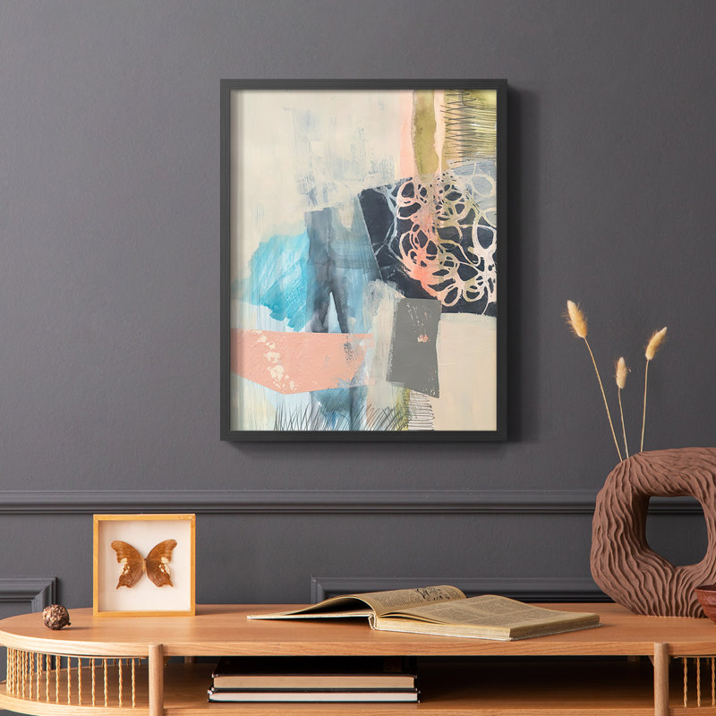 Reductive I Framed Print - Solid Wood, 20" H x 16" W, Black