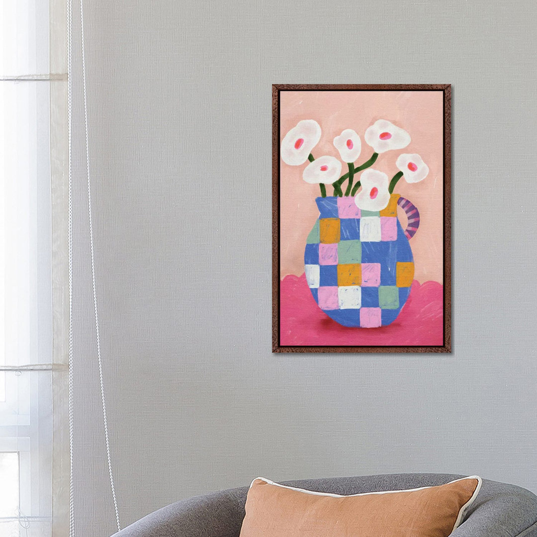 Abstrakte Blumen in einer Vase von Kartika Paramita - Galerie-umwickelte Leinwand Giclée auf Leinwand