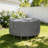 All-Season Waterproof UV Resistant Round Outdoor Table Cover, 72 x 28 Inches Gray - Dual Vents, Top Handles & 4 Corner Buckles