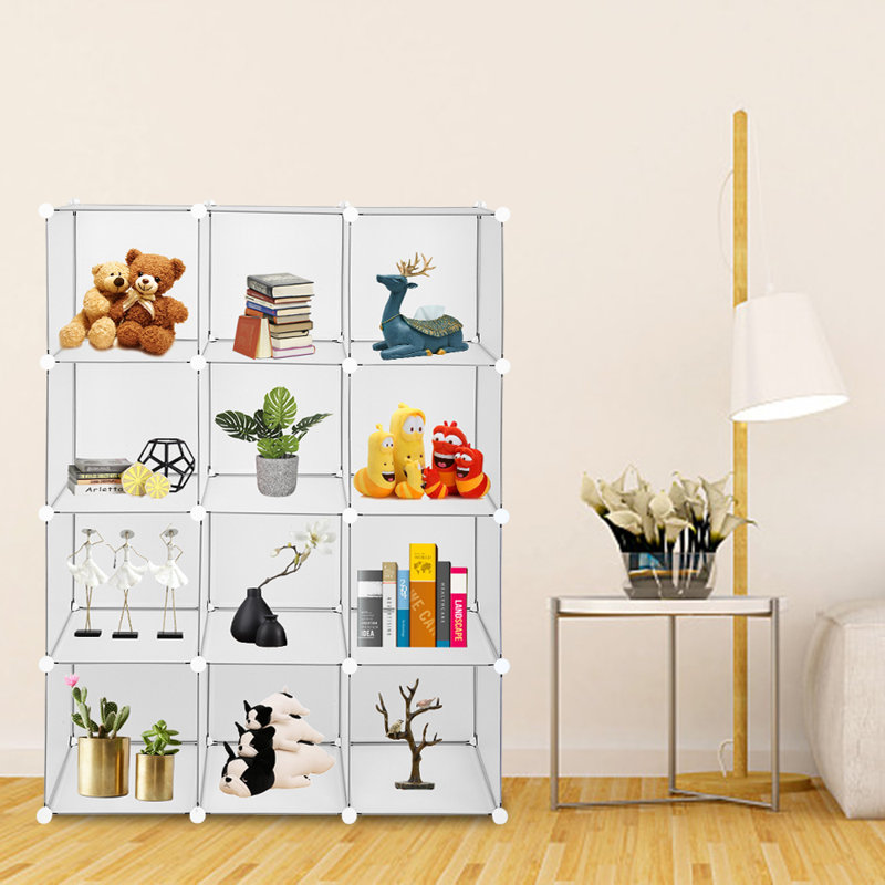 FCH 4 couches 12 compartiments sans porte en plastique blanc taille de compartiment