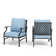 Argirios Metal Patio Chair with Cushions(Set of 2)
