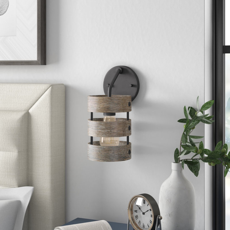 Kingsley Armed Sconce, Graphite, Weathered Gray