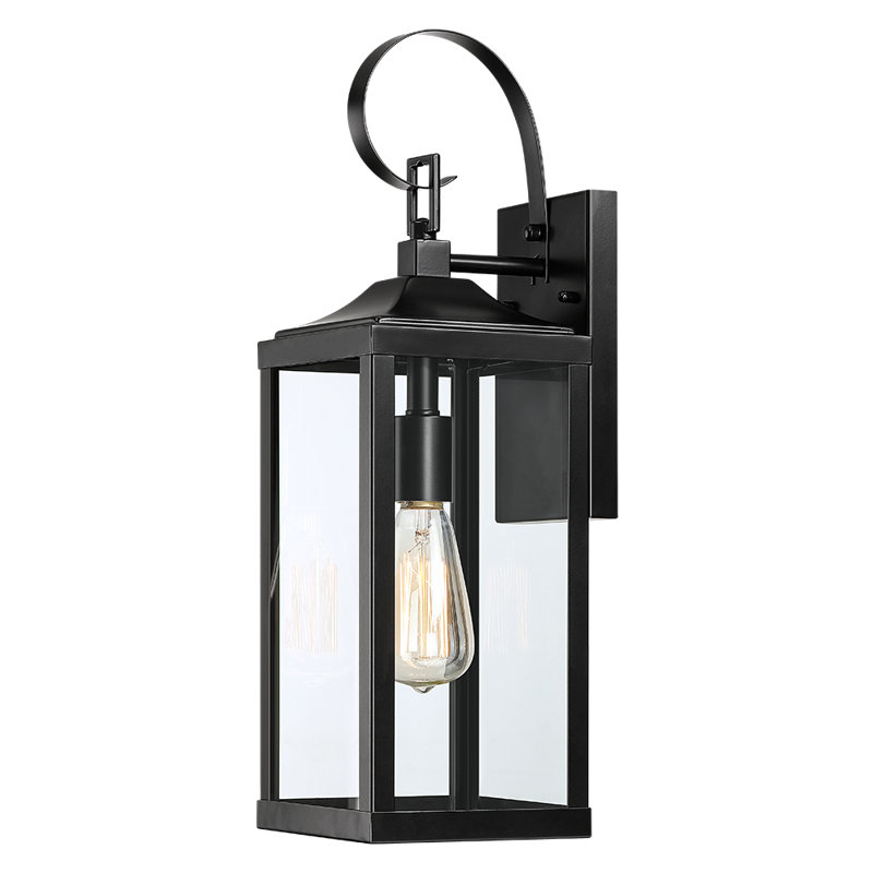 Lanterne murale d'extérieur H 19,3 po Gaudencia, Noir mat