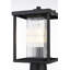 Lampadaire d'extérieur noir Ohler 7 pouces