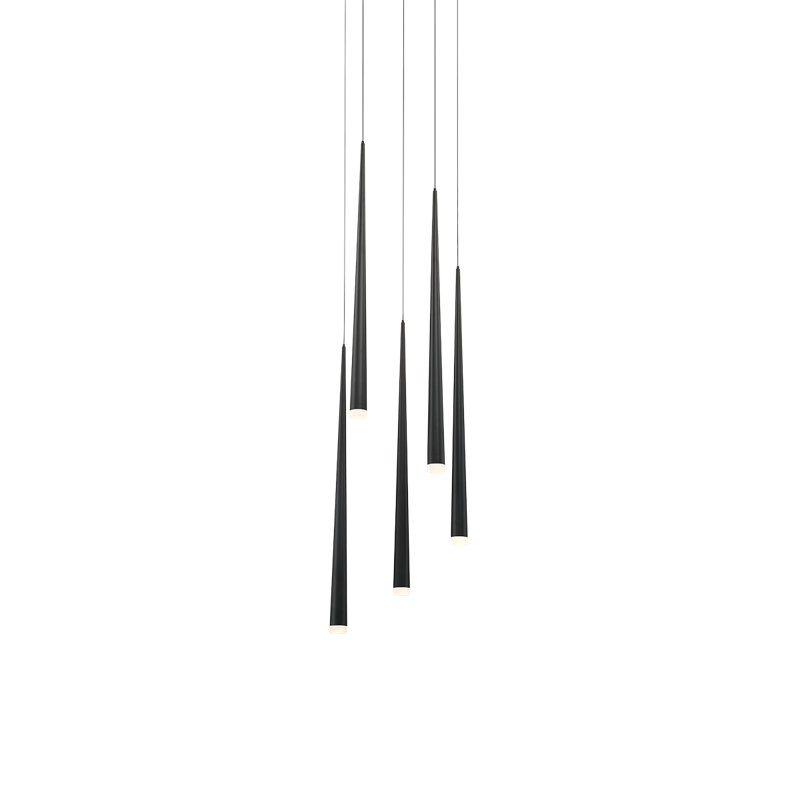 Cascade 5 - Light Chandelier, Black