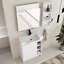 Ensemble de meuble-lavabo simple autoportant 28 po Denston et support de rangement mural 12 po-169914160