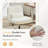 Criss Cross Legged Chair With Wheels, Comfy Rolling Office Desk Armless Chair With Pillows, Wide Swivel Vanity Chairs Computer Task Chair For Makeup, Bedroom-1204139633
