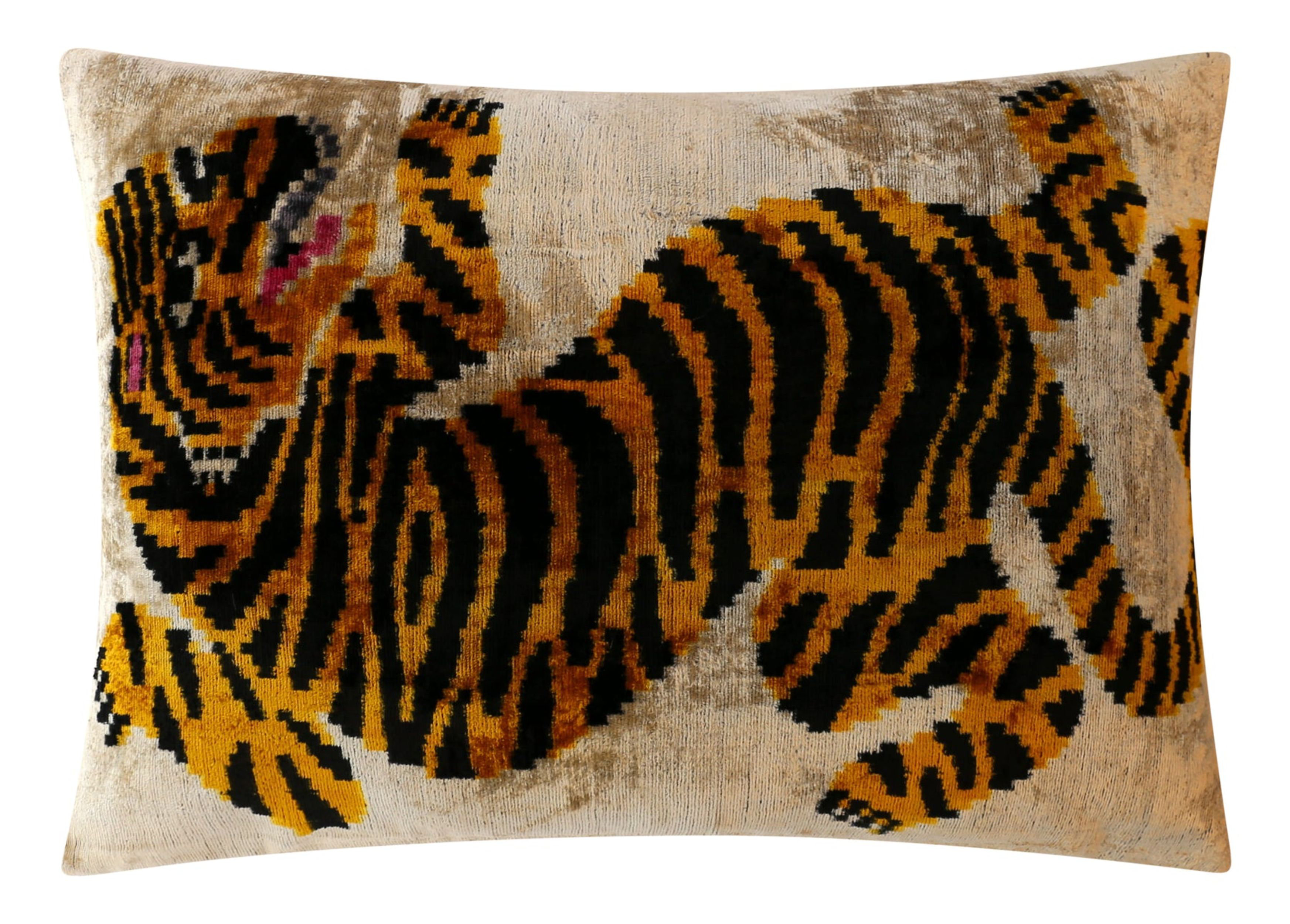 Canvello Animal Print Velvet Throw Pillow