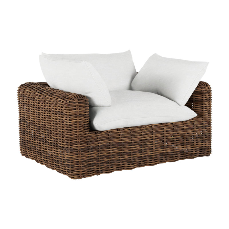 Fauteuil tissé Montecito - Raphia, Raphia, Dentelle Rollo, Pas de soudure