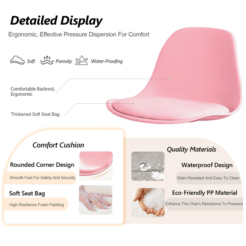 Blue Elephant Task Chair, Pink