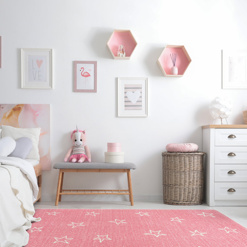 Shine On Blush by Joy Carpets Area Rug, Rectangle 3'10" x 5'4"