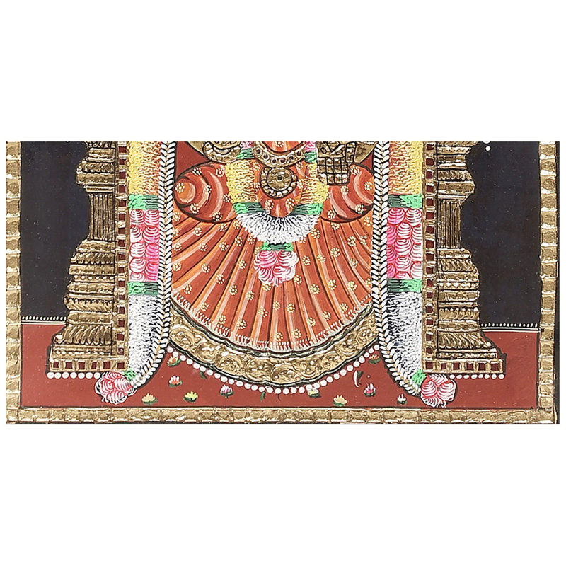 Peinture Padmavati Tanjore | Couleurs traditionnelles avec or 24 carats | Structure en bois de teck | Fait à la main