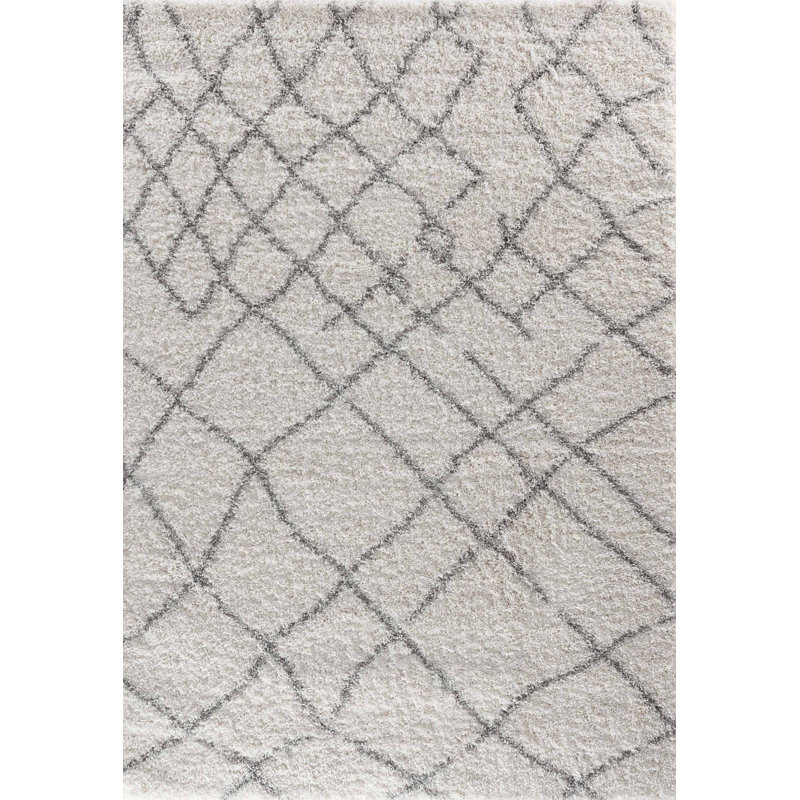 Thornburg Geometric Shag Area Rug, Rectangle 80 x 150cm