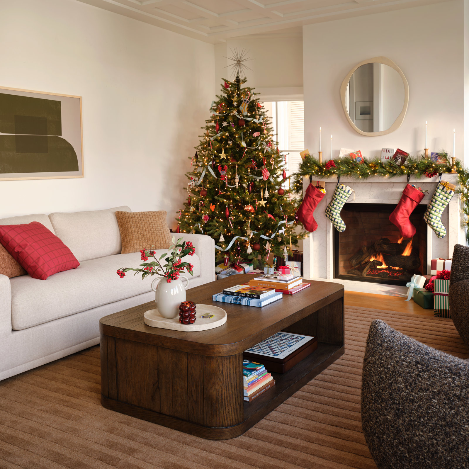 Latrae Pre-Lit Nordic Spruce Christmas Tree, 7.5'