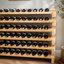 Support à vin à 6 niveaux, support modulaire pour 72 bouteilles, bois brun naturel de 45 pouces