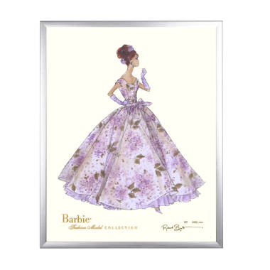 PicturePerfectInternational Barbie®™ In Black Dress With Straw Hat Framed  On Paper by Robert Best Print & Reviews