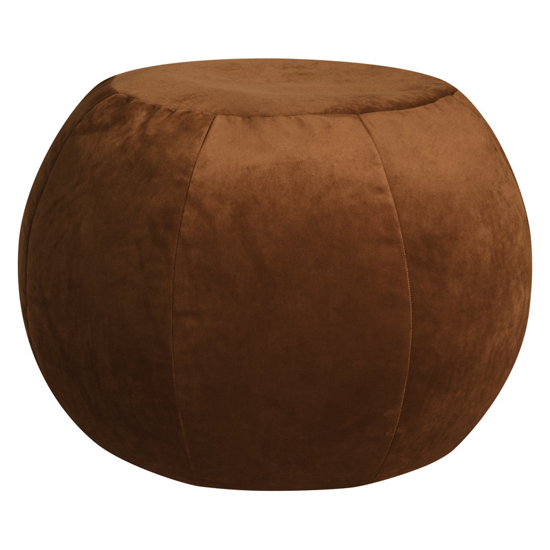 Pouf / repose-pieds Naite, Velours cuivre