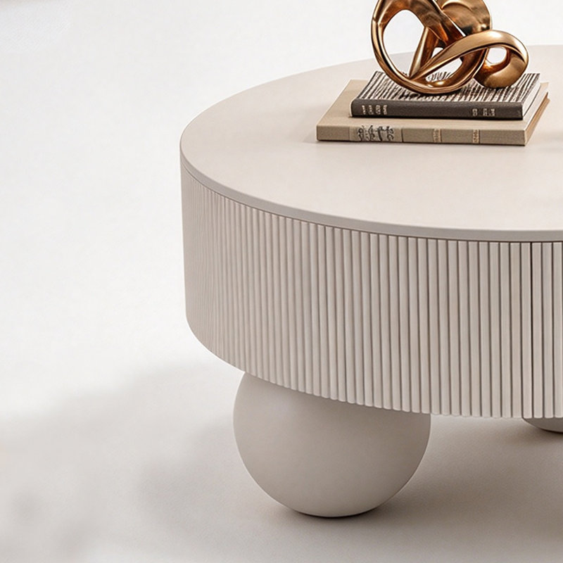 Table basse italienne de luxe légère italienne, White/Black, Solid