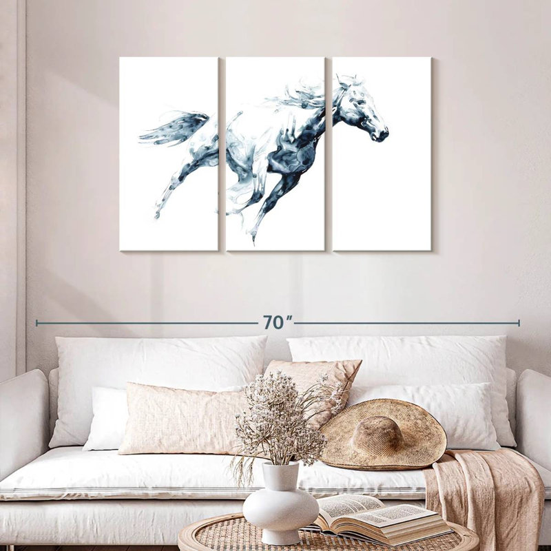 Brampt Sapphire Gallop I, 28" H x 45" W