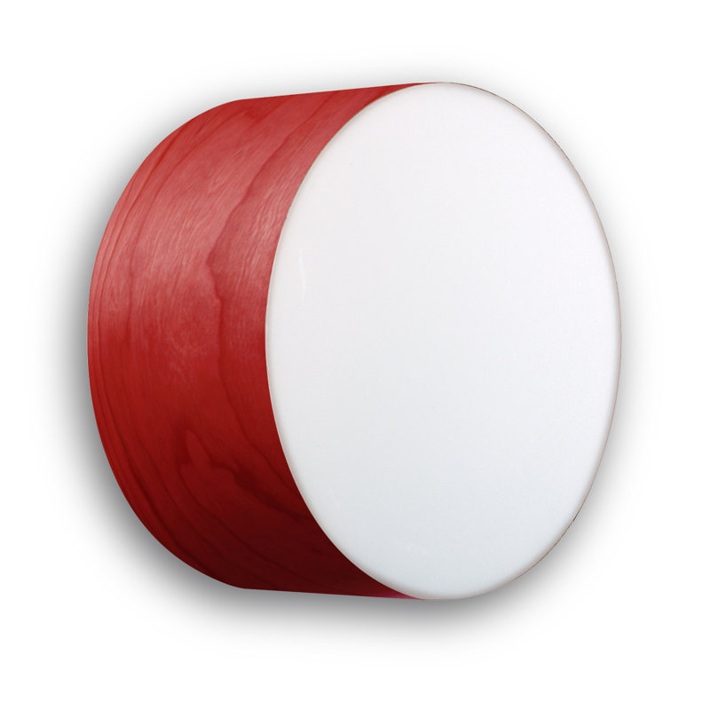Plafonnier Gea par Mariví Calvo, H 3,9 po x l 7,9 po x P 7,9 po, Rouge, DEL 2700K
