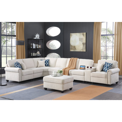 Nyellie Upholstered L-Shaped Sectional