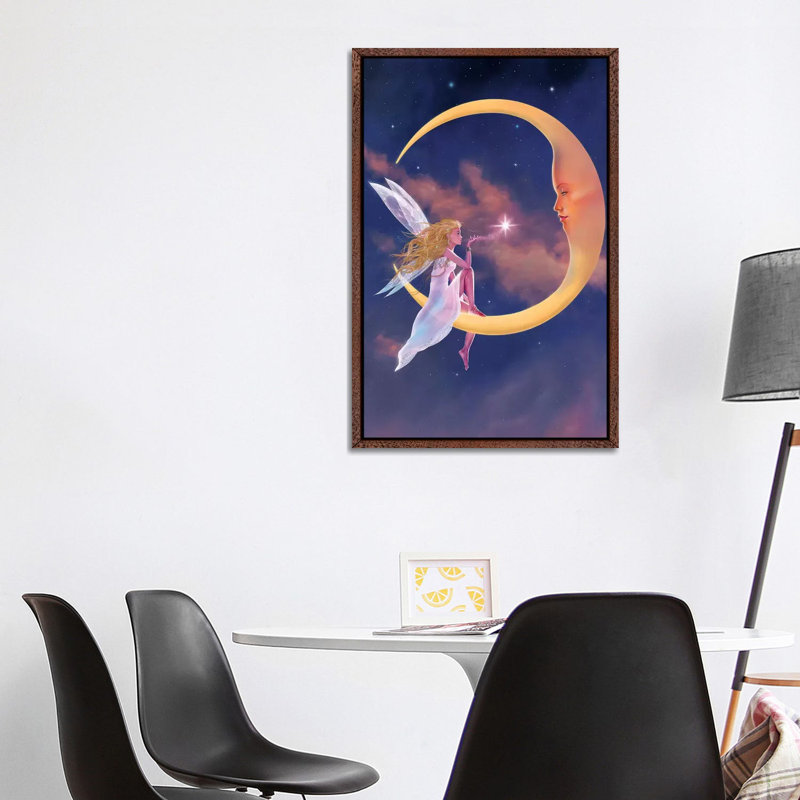 Star Kiss by Vincent Hie - Print on Canvas, 101.6 cm H x 66.04 cm W, Classic Brown Wood Framed