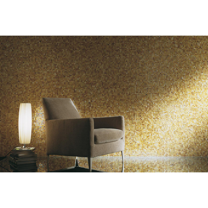 Daffodil 5/8" x 5/8" Iridescent Glass Mosaic