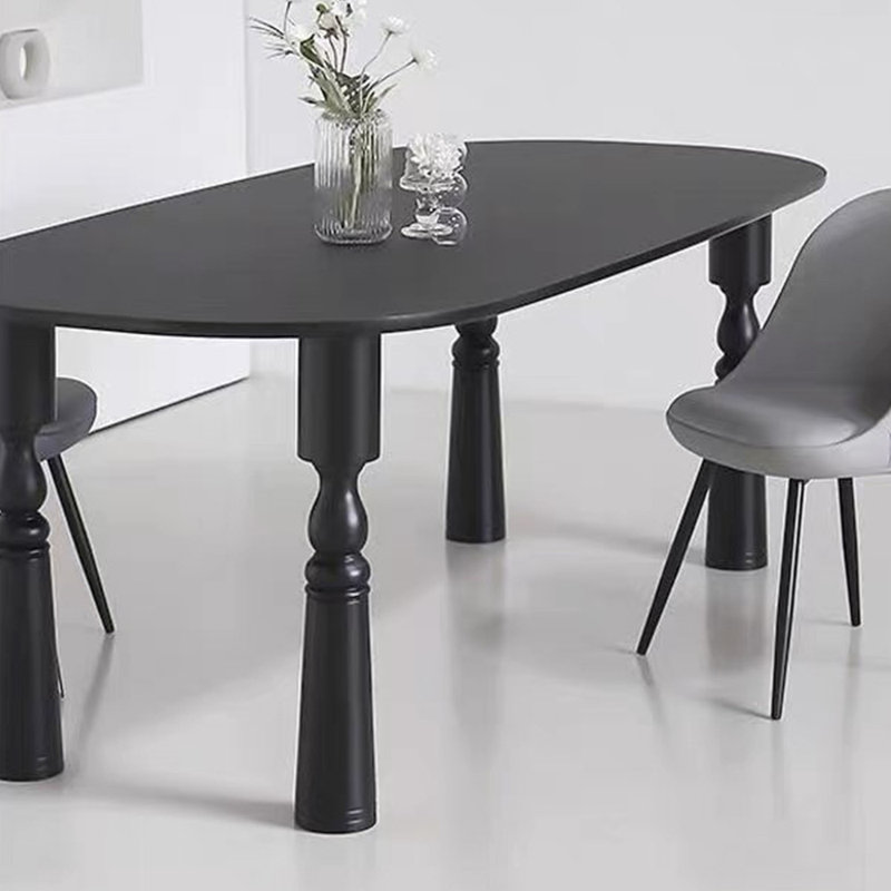 Table de salle à manger élégante en bois de frêne rétro, H 29,53 po x L 94,49 po x l 35,43 po