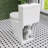 1-Piece Toilet 1.1/1.6 GPF Dual Flush Elongated With 19 In. Chair Height Toilet In White Soft Close Seat Included