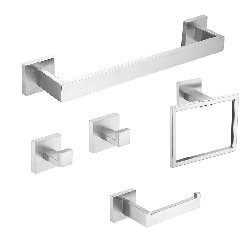 16'' 4 Wall Towel Bar, Brushed Nickel