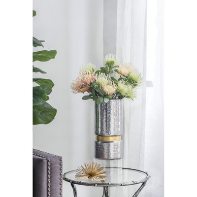 Porte-bougie argent D5.9X15.2 "Halloway