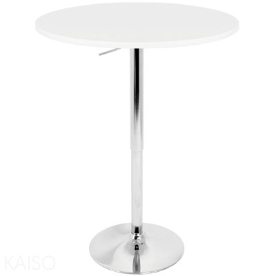 Table de bar contemporaine réglable en blanc