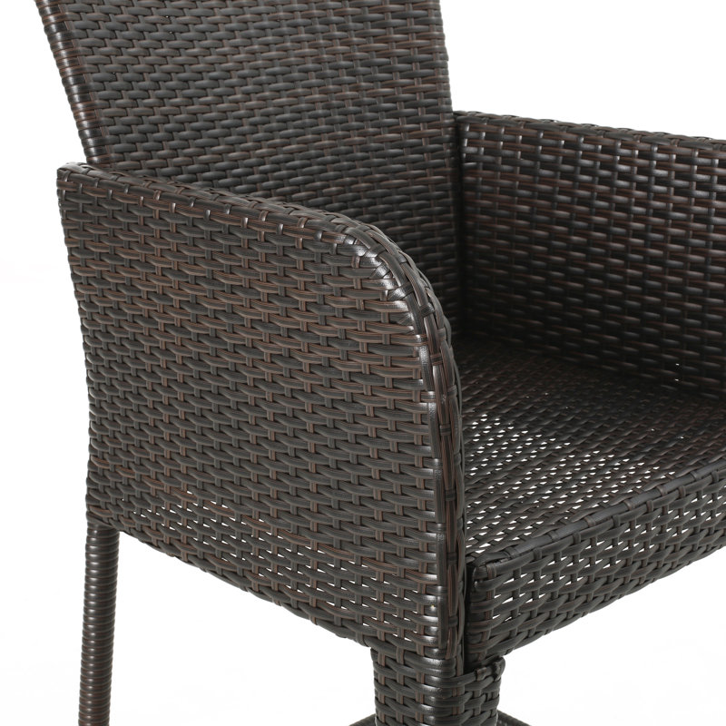 Ariez 2 - Person Wicker Patio Dining Set with Square Table
