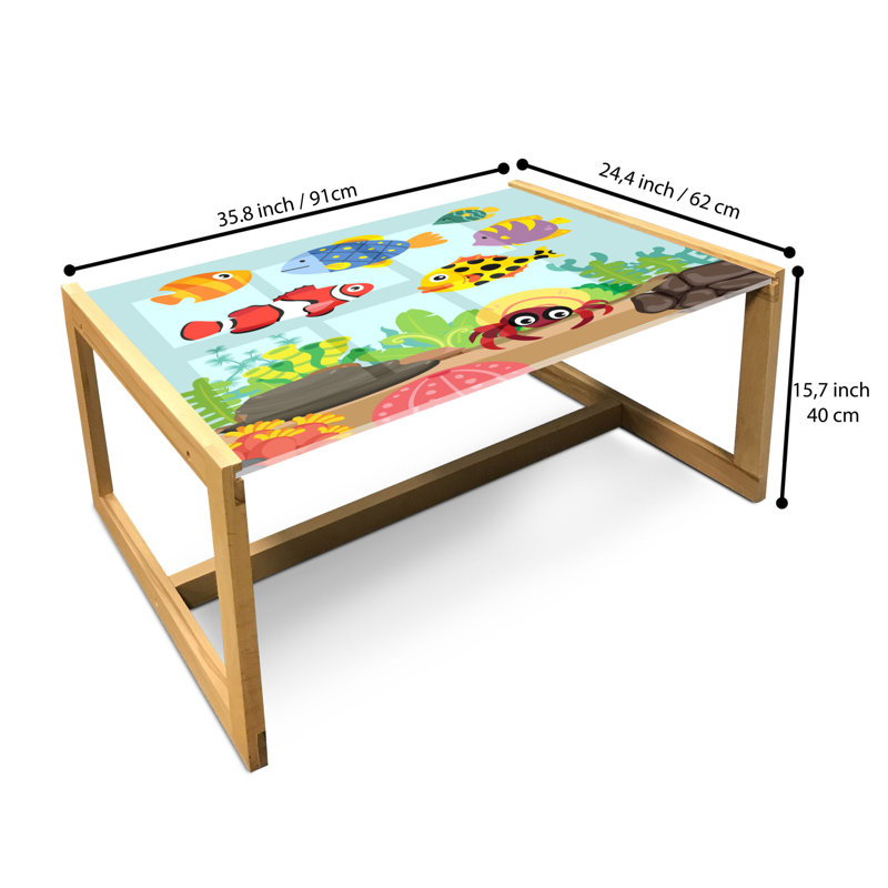 Jakeya Sled Coffee Table, 90cm H x 62cm W x 40cm D
