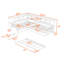 Lit plateforme en bois avec lit gigogne, tablettes et 1 tiroir-801905974