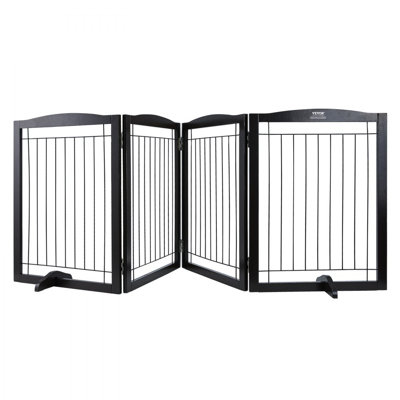 Barrière autoportante autoportante pour chien H 32 po x l 96,5 po, 4 panneaux