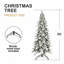 Sapin de Noël artificiel mince floqué de neige non illuminé-531314544