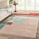 Runway Geometric Handmade Tufted Beige Area Rug