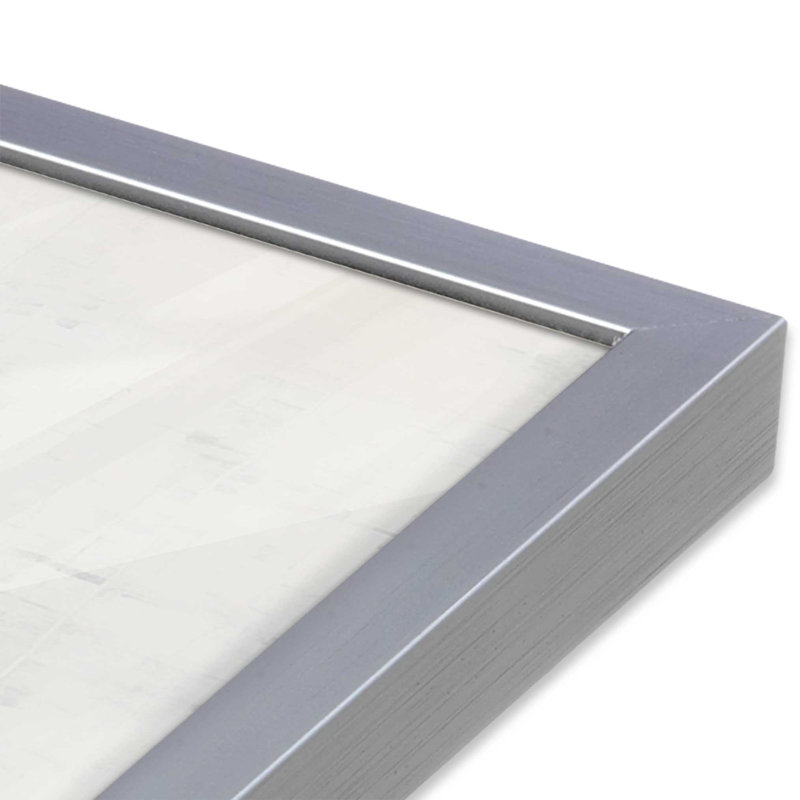 Toile Whiteout Rhythm II, Cadre photo simple chrome poli, H 21,75 po x l 21,75 po