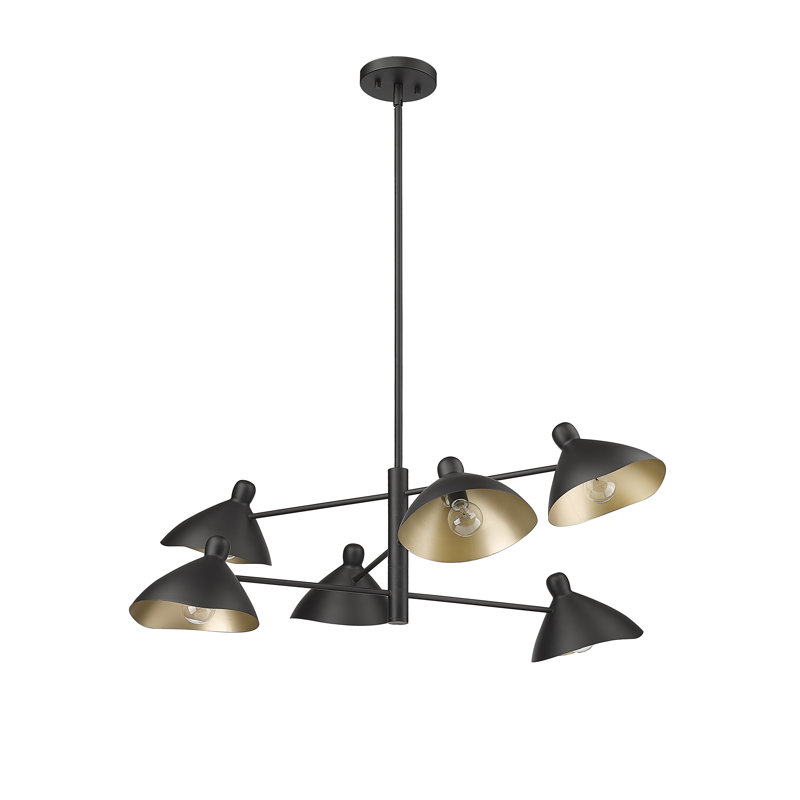 Lustre spoutnik à 6 lumières de 34,5 po Warhol