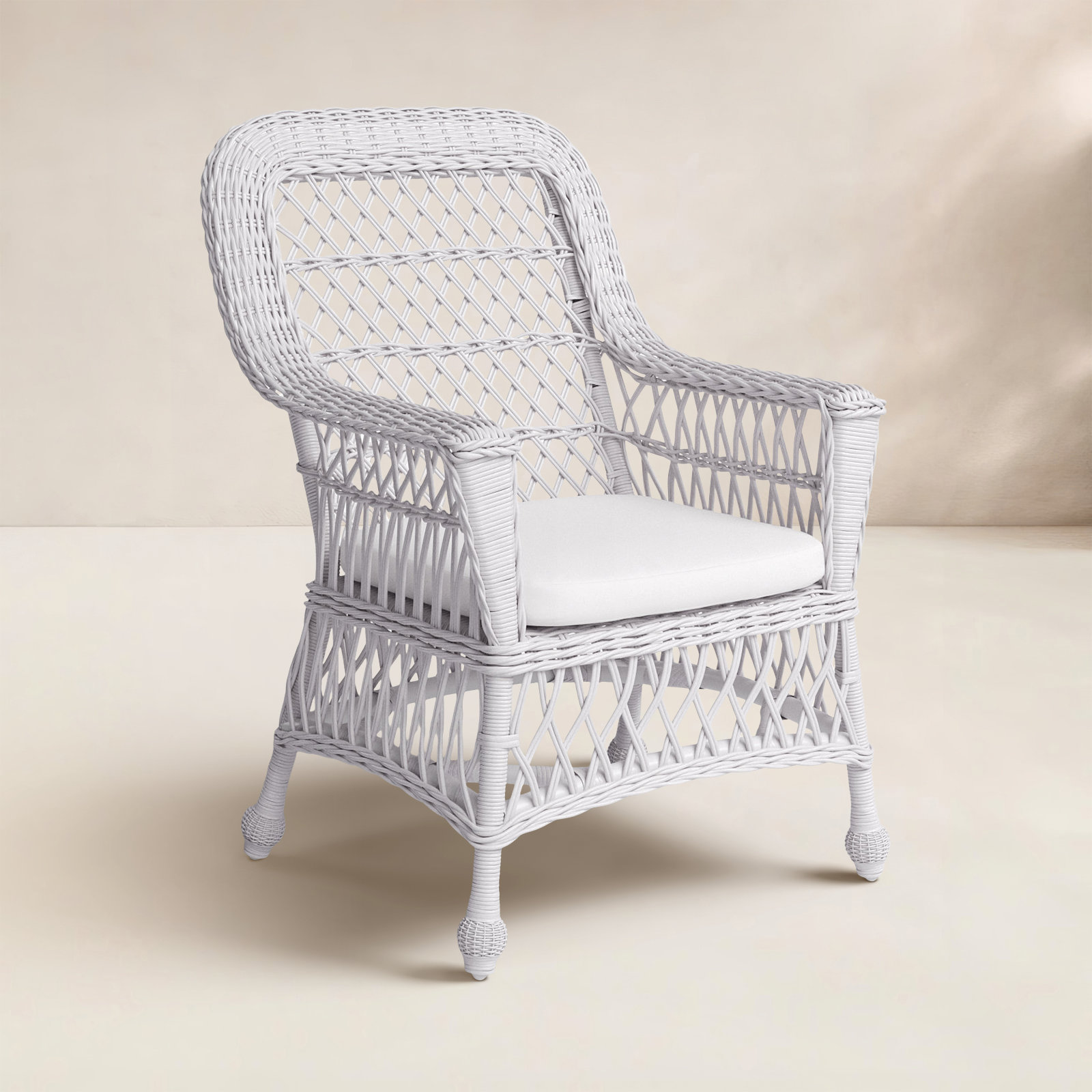 Outdoor Lounge Chair, White