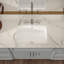 17" x 12" Undermount Bathroom Sink Rectangle White Ceramic Bathroom Sink with Overflow