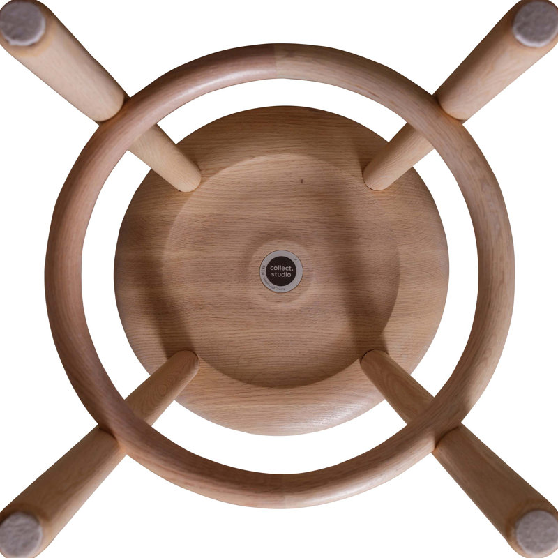 Ai Solid Wood Stool, Oak Nature, Counter Stool (25.5" Seat Height)